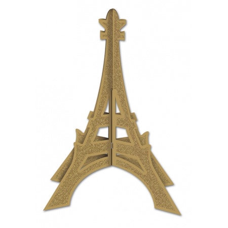 Tafeldecoratie Eiffeltoren met glitters 30 cm