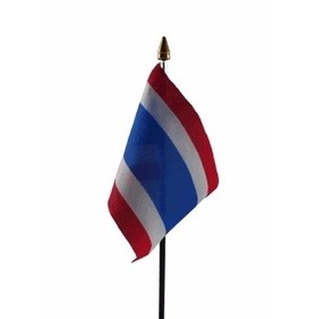 Thailand mini flag on pole 10 x 15 cm