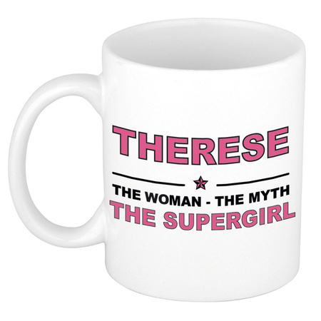 Therese The woman, The myth the supergirl cadeau koffie mok / thee beker 300 ml