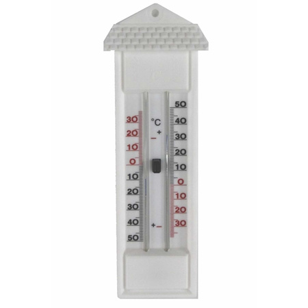 Thermometer buiten wit 23 cm