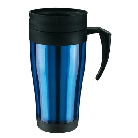 Thermos cup/keep warm cup blue/black 400 ml