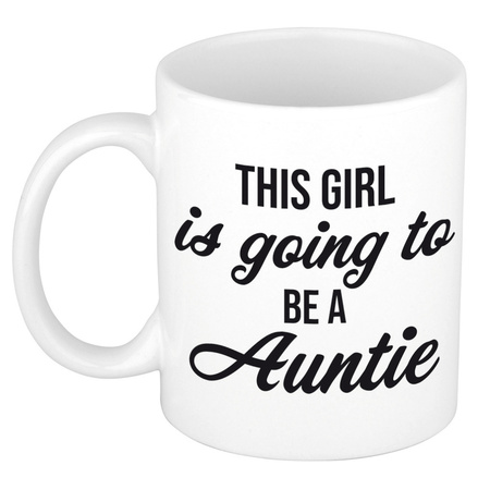 This girl is going to be auntie gift mug / cup white 