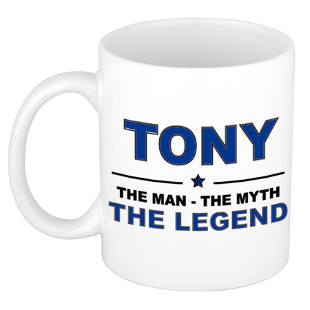 Tony The man, The myth the legend cadeau koffie mok / thee beker 300 ml