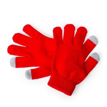 Touchscreen gloves for children red