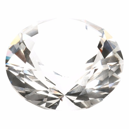 Transparante nep diamant 4 cm van glas