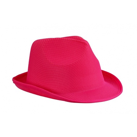 Trilby party hat fuchsia for adults