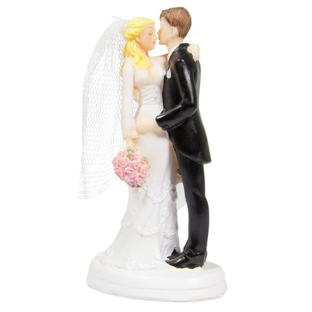 Wedding figurines kiss cake decoration 14cm