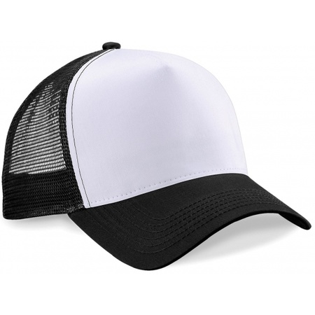 Truckers baseball cap zwart/wit voor volwassenen