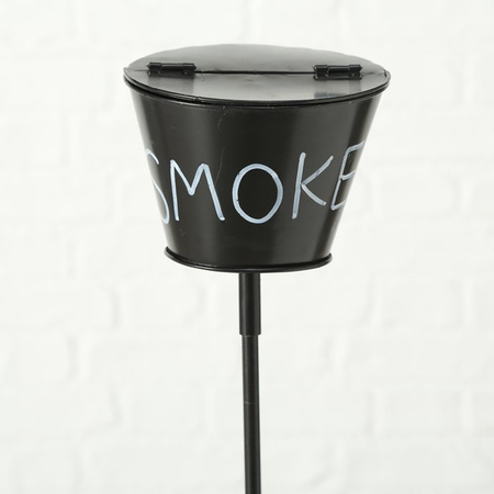 Black smoker ashtray - garden - metal - 110 cm