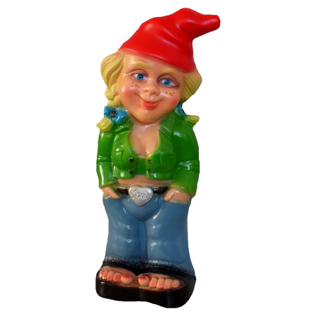 Garden gnome blond woman33 cm