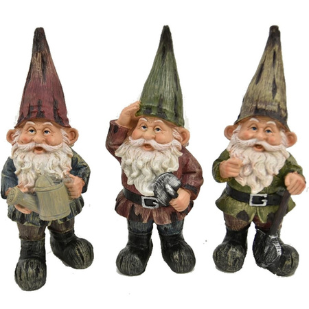Set of 2x garden gnomes 24 cm