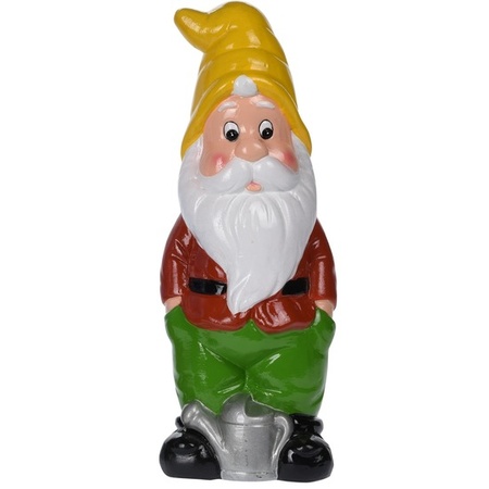 Garden gnome with yellow hat 30 cm