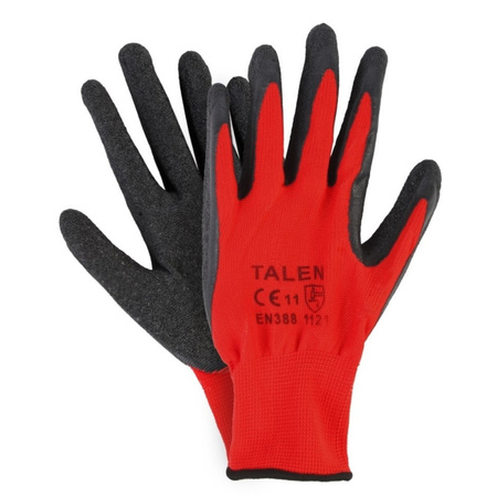 Gardening gloves / work gloves red/black 2 pairs size XL