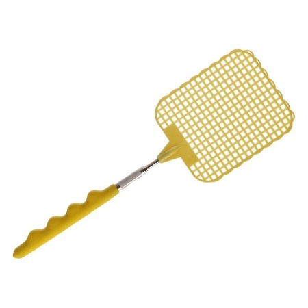 Extendable yellow fly swatter 60 cm
