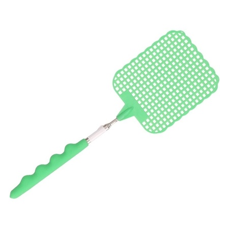 Extendable green fly swatter 60 cm