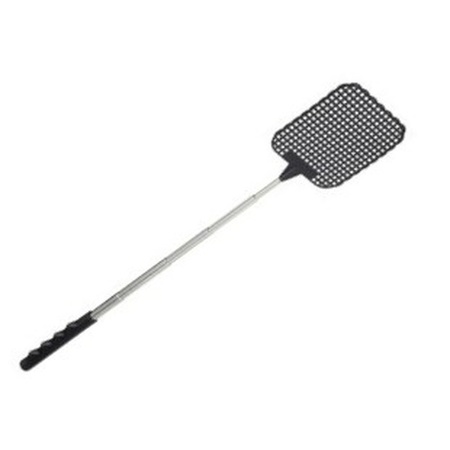 Extendable black fly swatter 60 cm