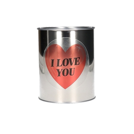Valentines Day gift tin with heart sticker
