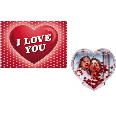 Valentines gift heart 3D photo frame and postcard
