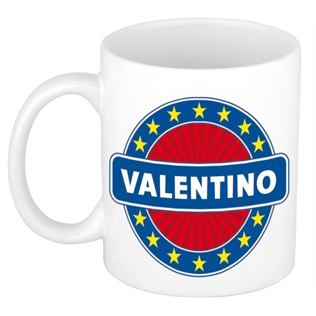 Valentino naam koffie mok / beker 300 ml
