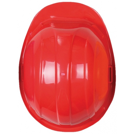 Veiligheidshelm/bouwhelm hoofdbescherming rood verstelbaar 55-62 cm