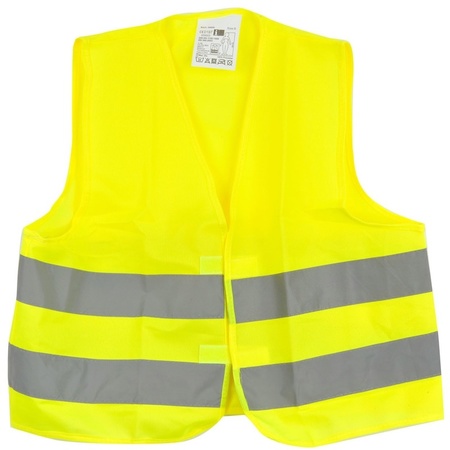 Yellow safety vest for children - 3 till 12 years - fluor