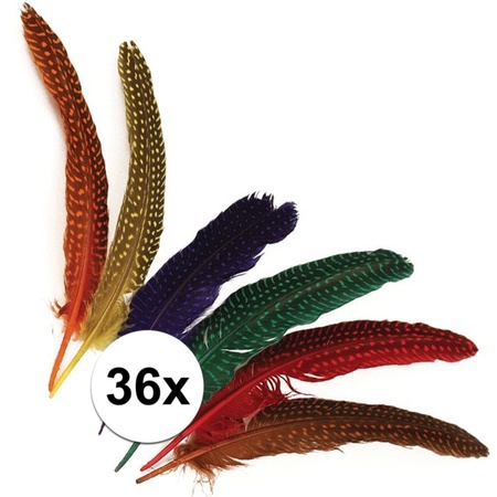 Feathers with dots 36 pieces