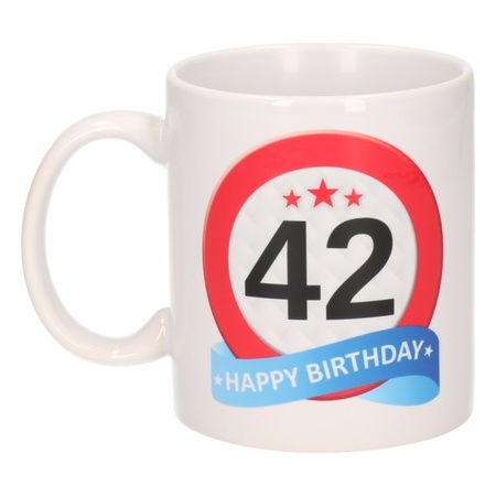 Birthday road sign mug 42 year