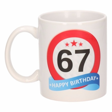 Birthday road sign mug 67 year