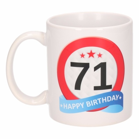 Birthday road sign mug 71 year