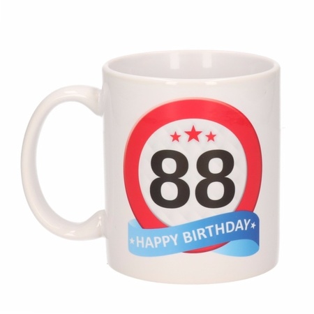 Birthday road sign mug 88 year