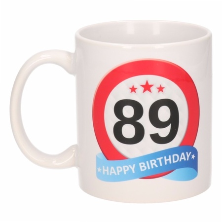 Birthday road sign mug 89 year