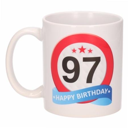 Birthday road sign mug 97 year