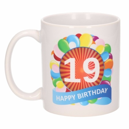 Birthday balloon mug 19 year