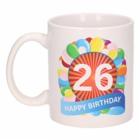 Birthday balloon mug 26 year