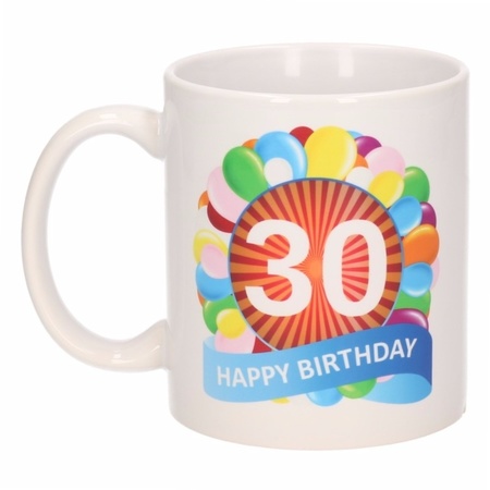 Verjaardag ballonnen mok / beker 30 jaar