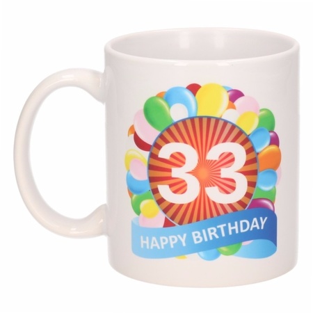 Birthday balloon mug 33 year