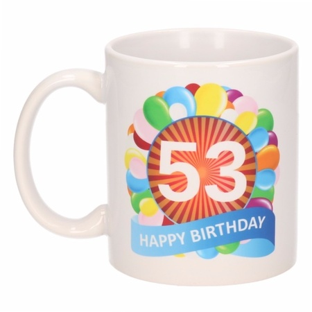 Birthday balloon mug 53 year