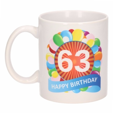 Birthday balloon mug 63 year
