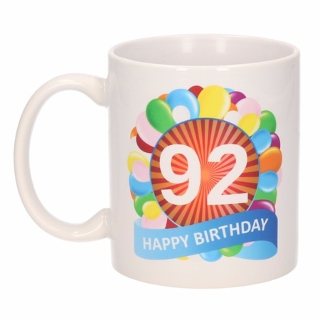 Birthday balloon mug 92 year