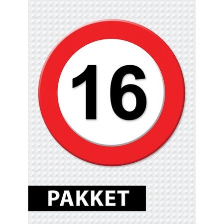 Traffic sign 16 year decoration package