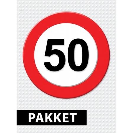 Traffic sign 50 year decoration package