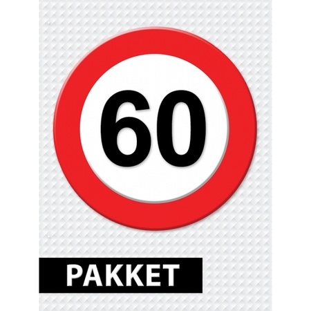 Traffic sign 60 year decoration package
