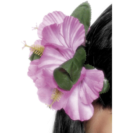 Toppers - Verkleed Haarbloemen haarclip Hawaii roze bloemen