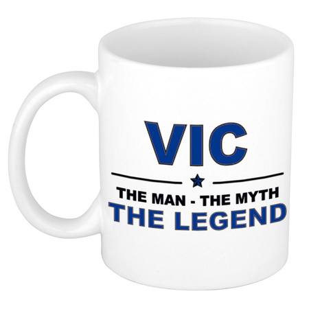 Vic The man, The myth the legend cadeau koffie mok / thee beker 300 ml