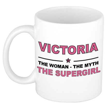 Victoria The woman, The myth the supergirl cadeau koffie mok / thee beker 300 ml