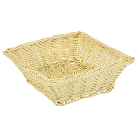 Square wicker basket 26 x 26 x 8 cm