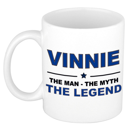 Vinnie The man, The myth the legend cadeau koffie mok / thee beker 300 ml