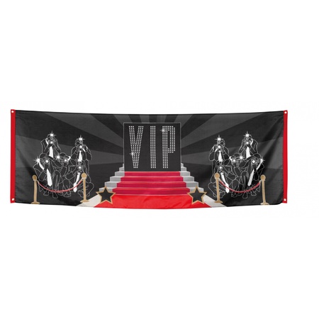 VIP/Hollywood/Oscar versiering feest thema banier vlag 74 x 220 cm