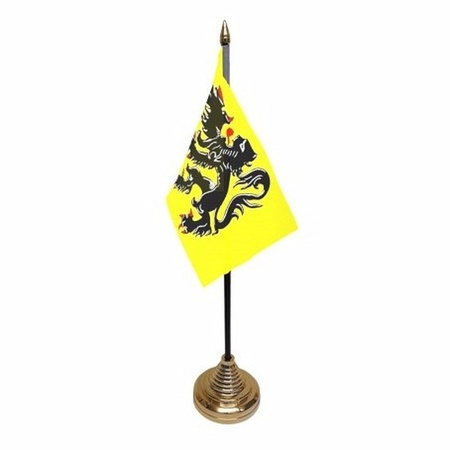 Flanders table flag 10 x 15 cm with base