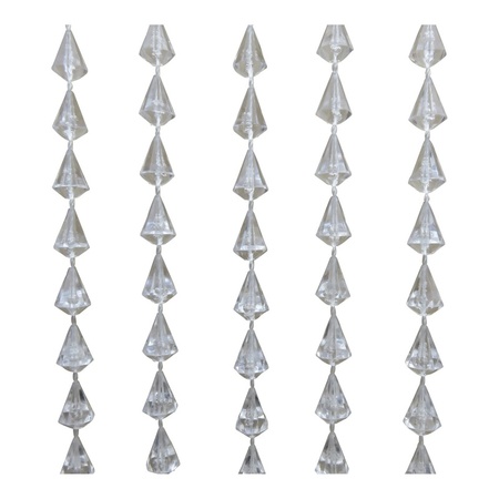 Vliegengordijn/deurgordijn PVC diamant transparant 90 x 200 cm